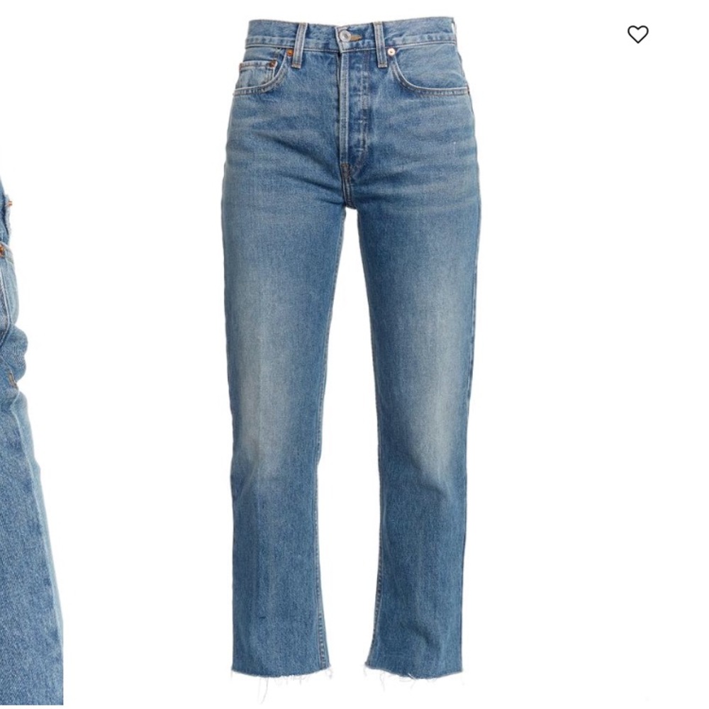 RE/DONE stove pipe high rise SAF jeans